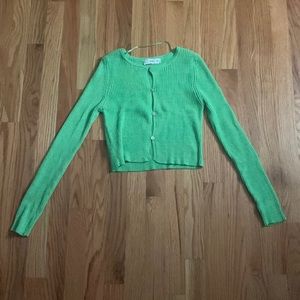 Green button long sleeve shirt, from Mango